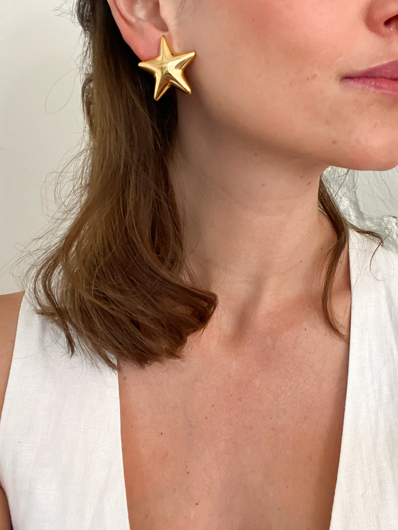 Vintage 1980s Anne Klein Star Earrings