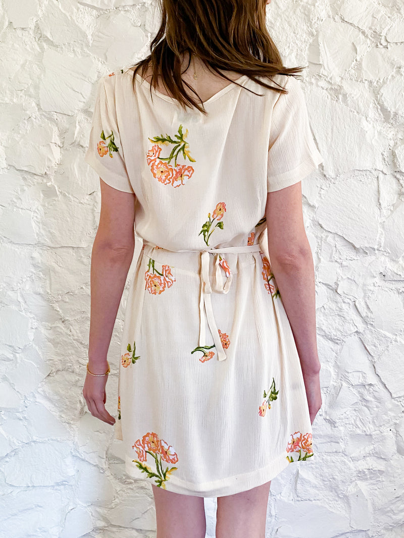 The Babydoll Dress - Cream Floral