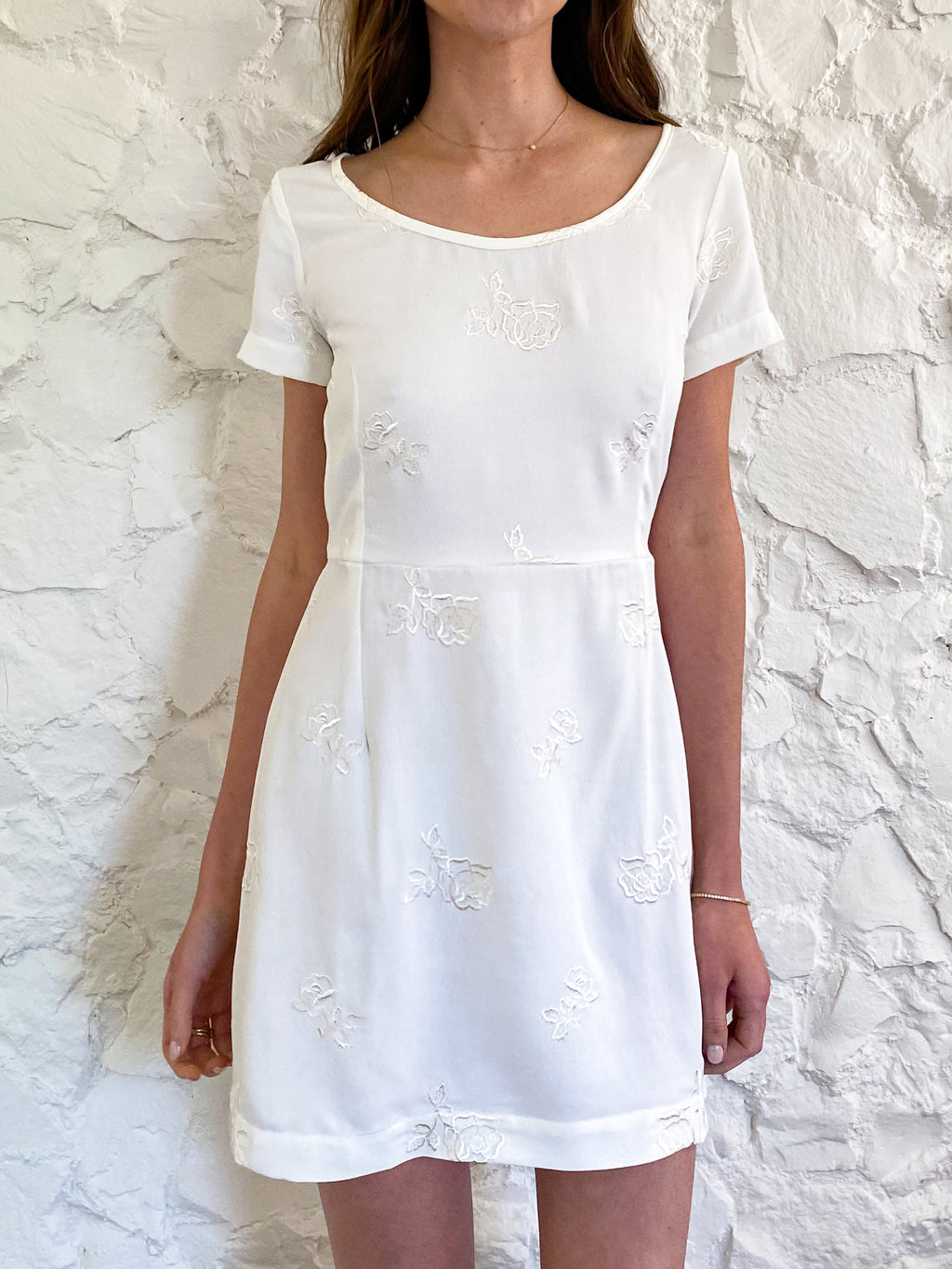 The Babydoll Dress - Embroidered Rose