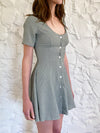 The Flare Dress - Green Houndstooth