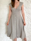 The Tea Dress - Brown Micro Houndstooth