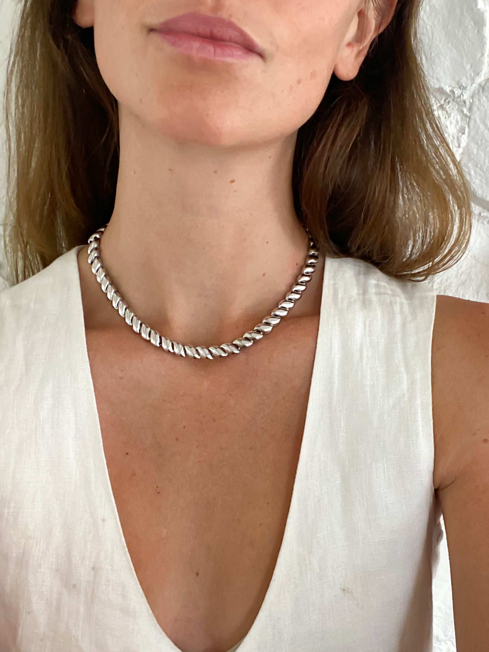 Vintage 80s Trifari SIlver Necklace – SCOUT GOODS