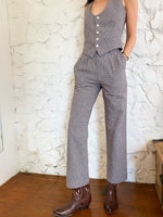 The Pants- Linen Houndstooth