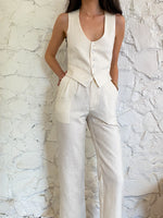 The Vest - Ivory Linen