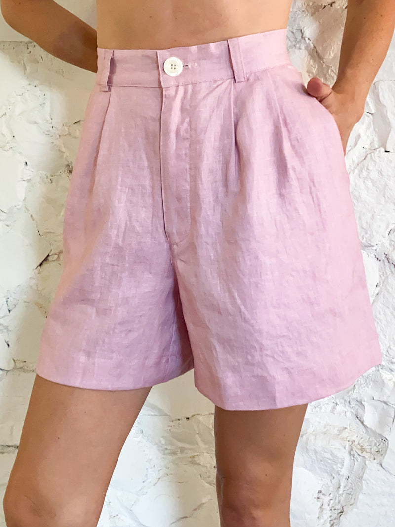 The Shorts - Pink Linen