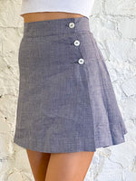 The Skirt - Blue Houndstooth