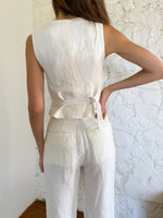 The Vest - Ivory Linen