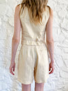 The Vest - Sand Linen
